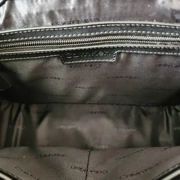 Calvin Klein Sandra Leather Tote Satchel Handbag - Picture 8 of 15